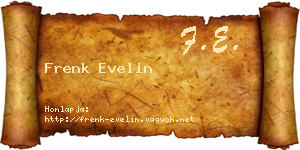 Frenk Evelin névjegykártya